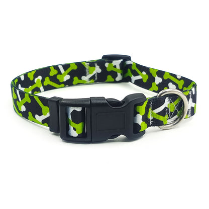 Dog Collar with Fashion Print on 25mm Collar Strap, Adjustable Basic Dog Collar with Neoprene Liner for Your Pets Comfort