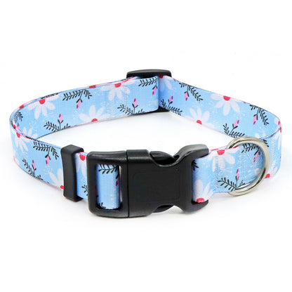 Dog Collar with Fashion Print on 25mm Collar Strap, Adjustable Basic Dog Collar with Neoprene Liner for Your Pets Comfort