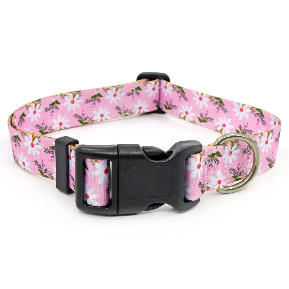 Dog Collar with Fashion Print on 25mm Collar Strap, Adjustable Basic Dog Collar with Neoprene Liner for Your Pets Comfort