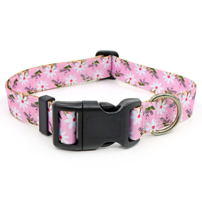 Dog Collar with Fashion Print on 25mm Collar Strap, Adjustable Basic Dog Collar with Neoprene Liner for Your Pets Comfort