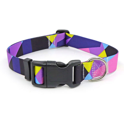 Dog Collar with Fashion Print on 25mm Collar Strap, Adjustable Basic Dog Collar with Neoprene Liner for Your Pets Comfort