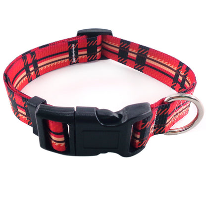 Dog Collar with Fashion Print on 25mm Collar Strap, Adjustable Basic Dog Collar with Neoprene Liner for Your Pets Comfort